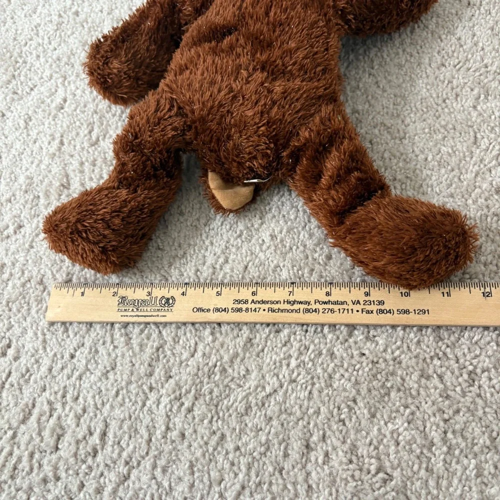 Hallmark Plush Reindeer Comet Sparkly Brown Soft Stuffed Animal‎ Red Collar